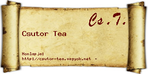 Csutor Tea névjegykártya